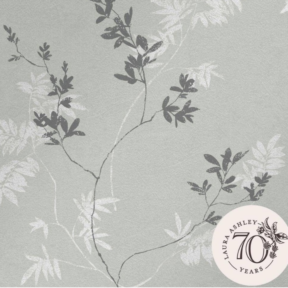 Laura Ashley Wallpaper Mari Mineral Green, 1 roll, Pattern 119840 Batch 007, New